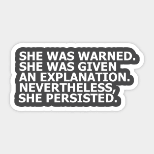 She persisted Sticker